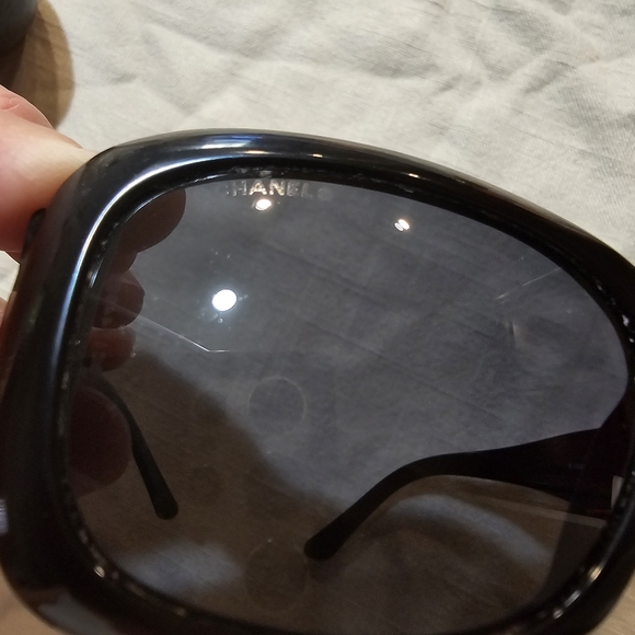 Chanel Authentic Black Silver Embellished    Sunglasses Made in Italy - Picture 12 of 13